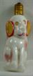 Figural milk glass sitting up Dog light bulb